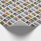 レインボーフレームインスタグラムの9つの正方形の写真 ラッピングペーパー (角)