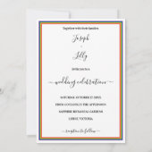 レインボーフレームカスタム結婚式招待状 招待状 (裏面)