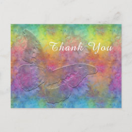 [レインボーフロスト] マルチカラータイダイ/バタフライ ポストカード