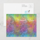 [レインボーフロスト] 蝴蝶のマルチカラータイダイ ポストカード (正面/裏面)