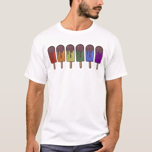 レインボーフローズンポップパレード Tシャツ (正面)