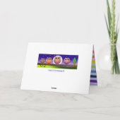 レインボーフローズ誕生日カスタム文字カード カード (裏面)