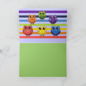 レインボーフローズ誕生日カスタム文字カード カード (内部)