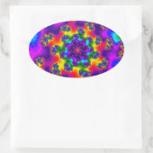 レインボーフローラふりかけ 楕円形シール (バッグ)