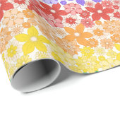 レインボーフローラカラフルプライド模様 ラッピングペーパー (ロールコーナー)