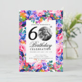 レインボーフローラガーデンフォト60thバースデーパーティー 招待状 (スタンド正面)