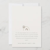 レインボーフローラフォトベビーガール誕生のお知らせ サンキューカード (裏面)