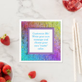 [レインボーフローラフレーム]抽象芸術フラワーズ紙 スタンダードカクテルナプキン (インサイチュ)