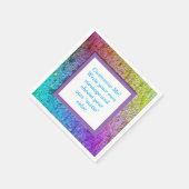 [レインボーフローラフレーム]抽象芸術フラワーズ紙 スタンダードカクテルナプキン (角)