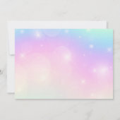 レインボーフローラマジカルユニコーンガール誕生日写真 サンキューカード (裏面)