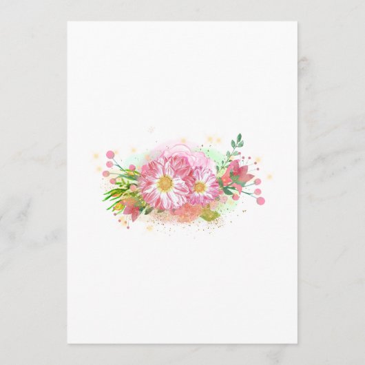 レインボーフローラユニコーンベビーシャワーアドバイスカード アドバイスカード (裏面)