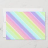 レインボーフローラユニコーン誕生日写真 招待状 (裏面)