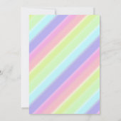 レインボーフローラユニコーン誕生日 招待状 (裏面)