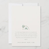 レインボーフローラ写真男の赤ちゃん誕生発表 サンキューカード (裏面)