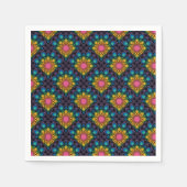 レインボーフローラ噴水マンダラアールデコホタテ スタンダードカクテルナプキン (正面)