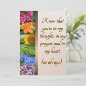 レインボーフローラ悔やみや弔慰カード シーズンカード (スタンド正面)