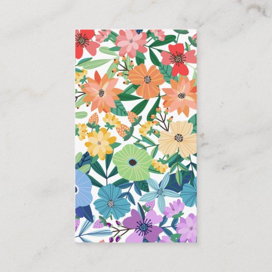 レインボーフローラ結婚ゲイのギフト登録 エンクロージャーカード (裏面)