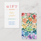 レインボーフローラ結婚ゲイのギフト登録 エンクロージャーカード (正面/裏面)