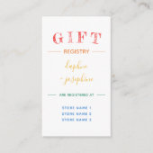 レインボーフローラ結婚ゲイのギフト登録 エンクロージャーカード (正面)