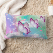 レインボーフワフワ雲ベビーガール ランバークッション (ブランケット)