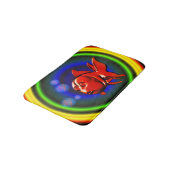 レインボーフーズかわいい抽象芸術金魚 バスマット (アングル)
