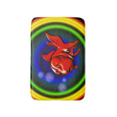 レインボーフーズかわいい抽象芸術金魚 バスマット (正面縦)