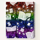 レインボーブックの背景 ノートブック (裏面)