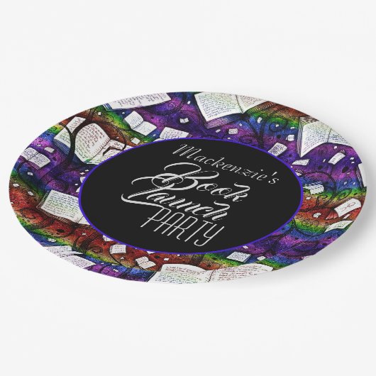 レインボーブックの起動パーティー ペーパープレート (アングル)