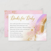 レインボーブックベビー、女の子の赤ちゃんシャワー エンクロージャーカード (正面/裏面)