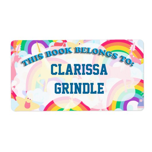 レインボーブックラベル ラベル (正面)