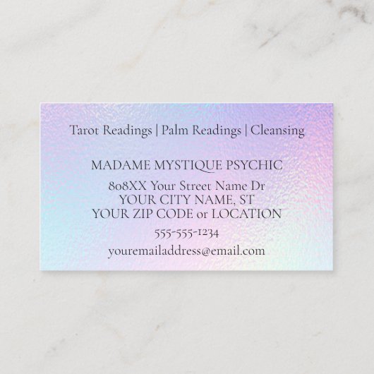 レインボーブッダ 名刺 (裏面)