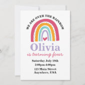 レインボーブライトの誕生日パーティーの招待状 招待状 (正面)