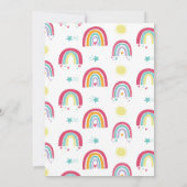 レインボーブライトの誕生日パーティーの招待状 招待状 (裏面)