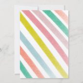 レインボーブライトバルーン誕生パーティーミント 招待状 (裏面)