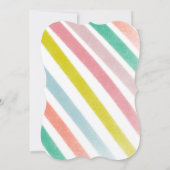 レインボーブライトバルーン誕生日パーティーグレー 招待状 (裏面)