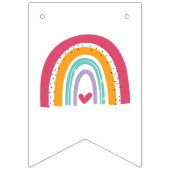 レインボーブライト誕生日パーティー バンティングフラッグ (第1の旗)