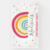 レインボーブライト誕生日パーティー 横断幕 (縦)