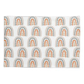 レインボーブラウンベージュグレーモノグラム子供部屋 枕カバー (裏面)