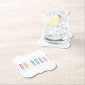 レインボーブラケット紙コースター ペーパーコースター (インサイチュ)