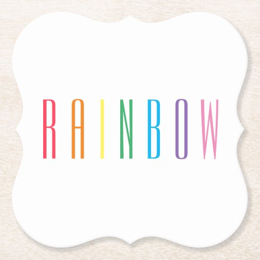 レインボーブラケット紙コースター ペーパーコースター (正面)