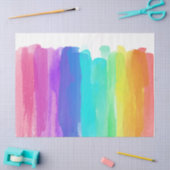 レインボーブラシストロークアーティストカラフルおもしろいギフトラップ 薄葉紙 (クラフト)