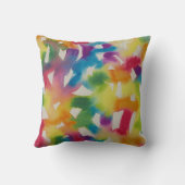 レインボーブラシストローク枕 クッション (裏面)