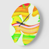 レインボーブラシ ラージ壁時計 (傾斜)