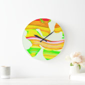 レインボーブラシ ラージ壁時計 (ホーム)