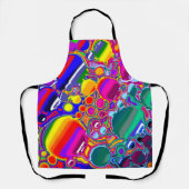 レインボーブラスト抽象芸術アート エプロン (正面)