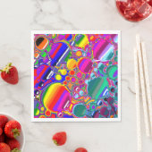 レインボーブラスト抽象芸術アート スタンダードランチョンナプキン (インサイチュ)