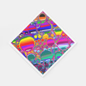 レインボーブラスト抽象芸術アート スタンダードランチョンナプキン (角)