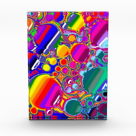 レインボーブラスト抽象芸術アート フォトブロック (正面)