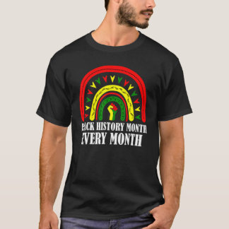 レインボーブラックの歴史の月はアフリカの毎月 Tシャツ