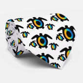 レインボーブラックタートルタイ ネクタイ (ロール)